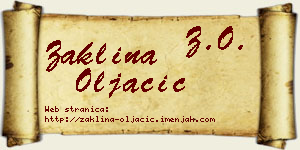 Žaklina Oljačić vizit kartica